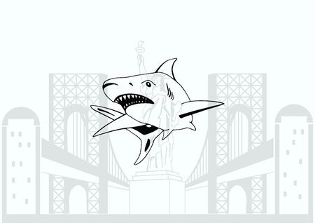 Shark icon. Vector illustrationのイラスト素材