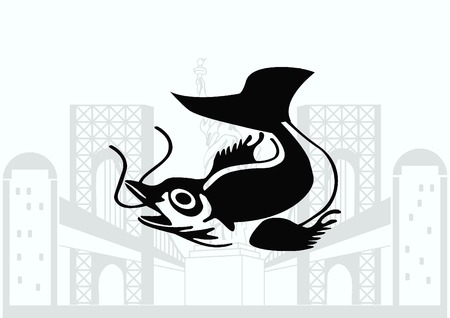 Fish icon. Vector illustration.のイラスト素材