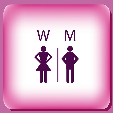 Symbols inlet to the toilet  iconのイラスト素材
