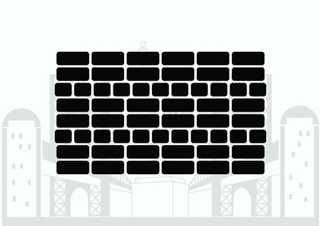 Bricks (brickwork, masonry), iconのイラスト素材