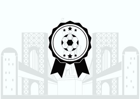Football isolated on a white iconのイラスト素材