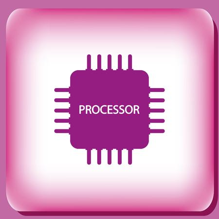 Circuit board, technology icon, vector illustration. Flat design styleのイラスト素材