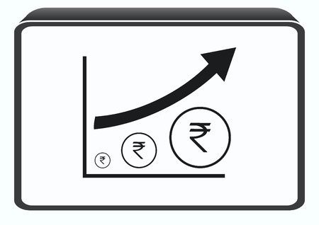 Indian Rupee banking iconのイラスト素材