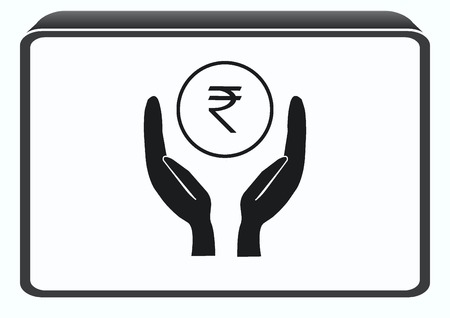 Indian Rupee banking iconのイラスト素材