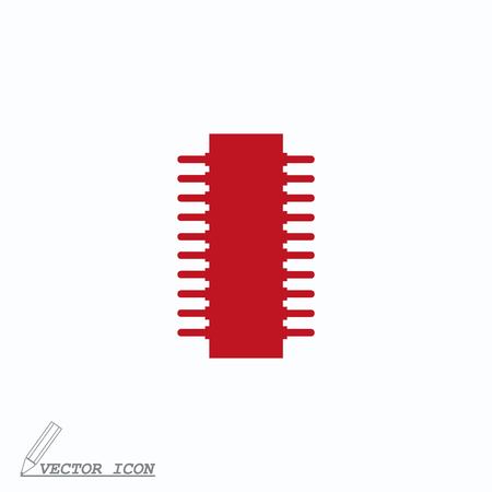 Circuit board, technology icon, vector illustration. Flat design styleのイラスト素材