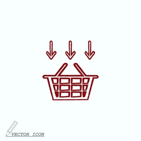 Shopping trolley, cart iconのイラスト素材