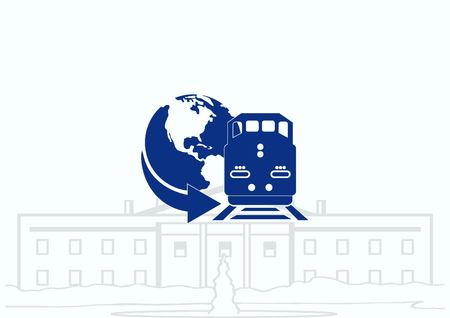 Freight train iconのイラスト素材