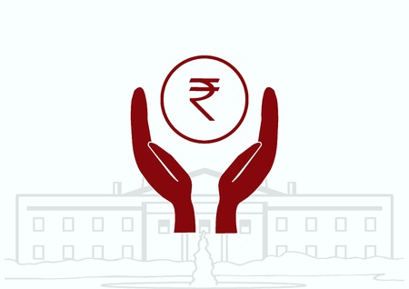 Indian Rupee banking iconのイラスト素材