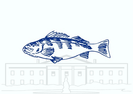 Fish icon. Vector illustration.