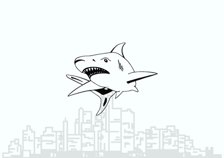Shark icon. Vector illustrationのイラスト素材