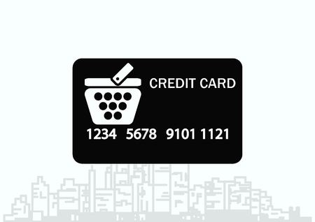 Corporate card icon, credit card icon, vector illustration. Flat design styleのイラスト素材