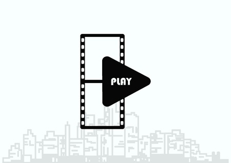 Video icon, vector illustrationのイラスト素材