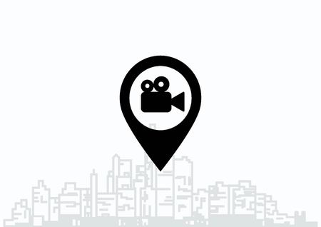 Video icon, vector illustrationのイラスト素材