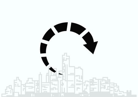 Arrow indicates the direction iconのイラスト素材