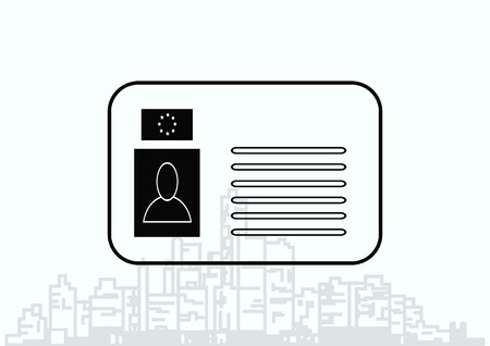 Document determining identity icon.のイラスト素材