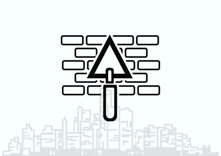 Bricks (brickwork, masonry), iconのイラスト素材