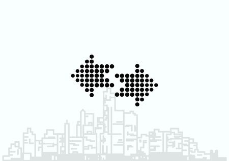 Arrow indicates the direction iconのイラスト素材