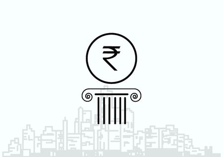 Indian Rupee banking iconのイラスト素材
