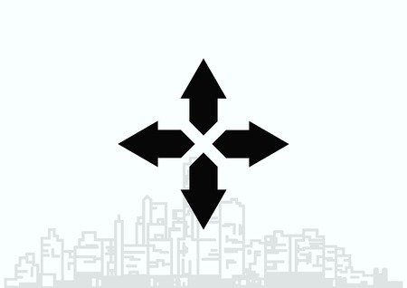Arrow indicates the direction iconのイラスト素材