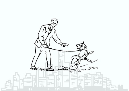 Vector illustration of a dog. Aggressive purebred dog.のイラスト素材