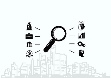 Business strategy icon, business concept icon, vector illustration.のイラスト素材