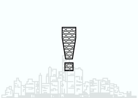 Exclamation danger signのイラスト素材