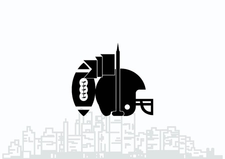 Equipment  American Football And Rugby iconのイラスト素材