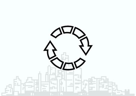 Arrow indicates the direction iconのイラスト素材