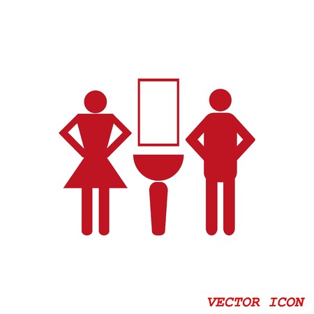 Symbols inlet to the toilet  iconのイラスト素材