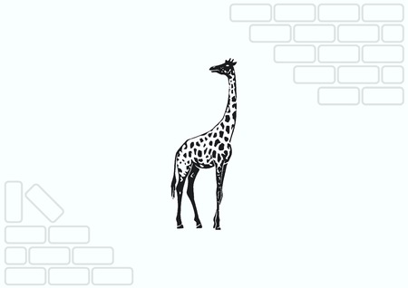 Giraffe icon, Vector illustration.のイラスト素材