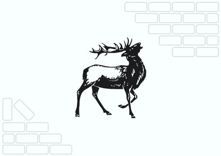 Deer icon, vector illustration.のイラスト素材