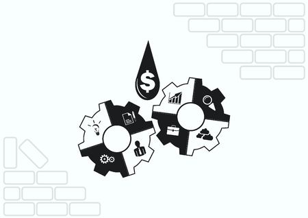 Business strategy icon, business concept icon, vector illustration.のイラスト素材
