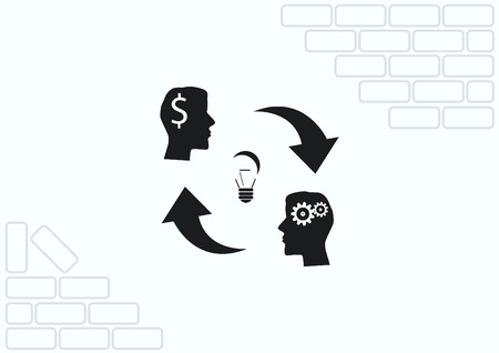 Business strategy icon, business concept icon, vector illustration.のイラスト素材