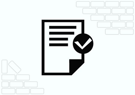 Document determining identity icon.のイラスト素材