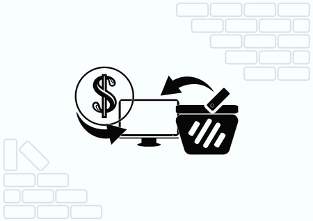 On line sale iconのイラスト素材