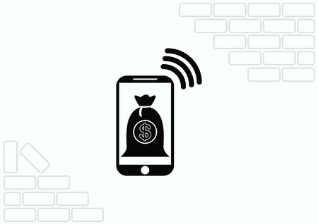 Electronic money iconのイラスト素材