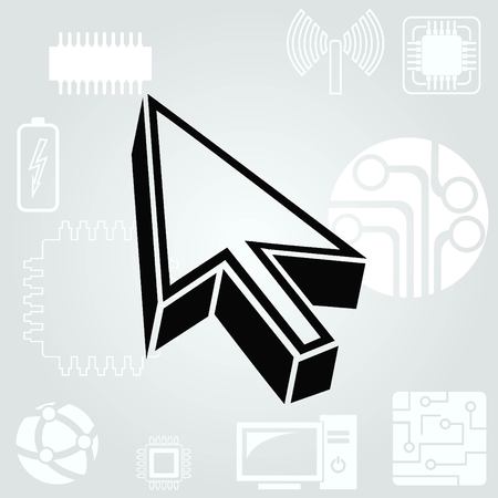 Arrow indicates the direction iconのイラスト素材