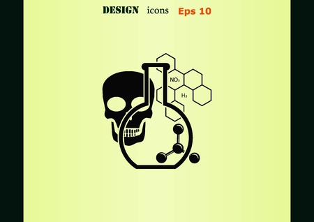 Laboratory equipment, chemistry, science iconのイラスト素材
