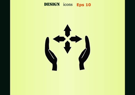 Arrow indicates the direction iconのイラスト素材