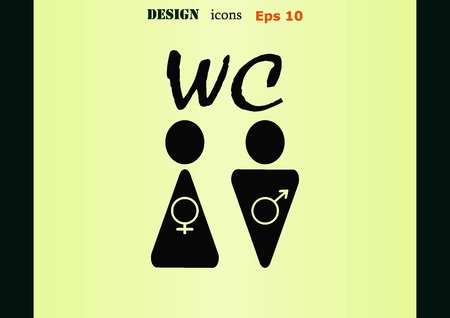 Symbols inlet to the toilet  iconのイラスト素材