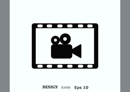 Video icon, vector illustrationのイラスト素材