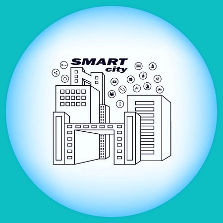 Smart sity icon. Collection modern trend concept.  vector illustration symbolのイラスト素材