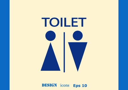 Symbols inlet to the toilet  iconのイラスト素材