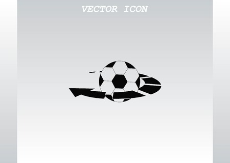 Football isolated on a white iconのイラスト素材
