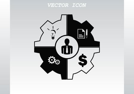 Business strategy icon, business concept icon, vector illustration.のイラスト素材