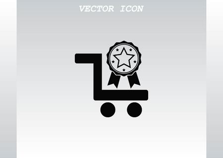 Shopping trolley, cart icon, On line sale iconのイラスト素材