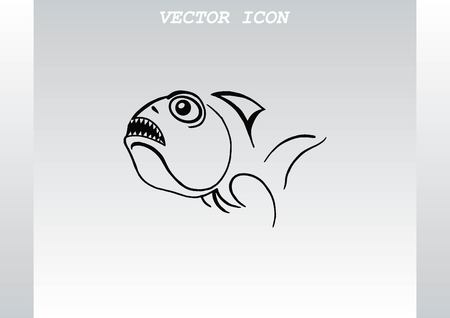 Fish icon. Vector illustration.のイラスト素材