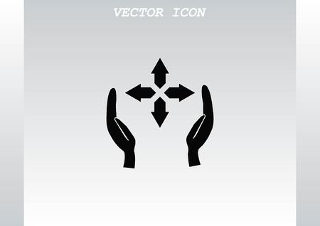 Arrow indicates the direction iconのイラスト素材