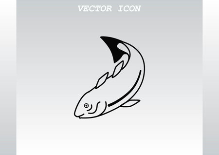 Fish icon. Vector illustration.のイラスト素材
