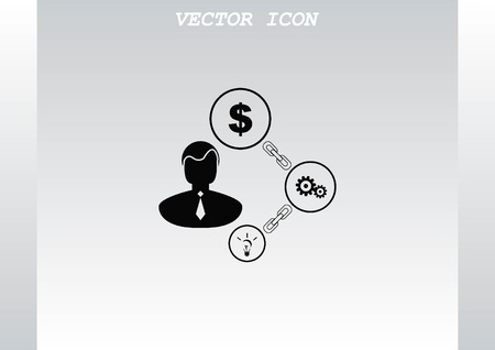 Business strategy icon, business concept icon, vector illustration.のイラスト素材